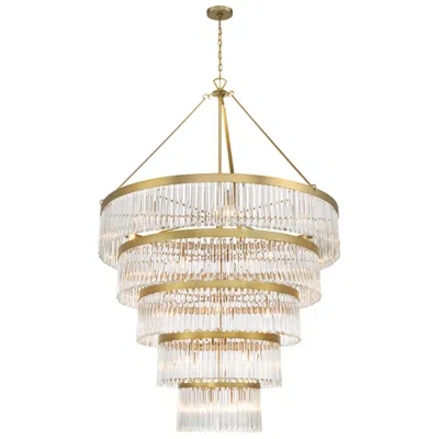 Crystorama Emory 30 Light Modern Gold Chandelier