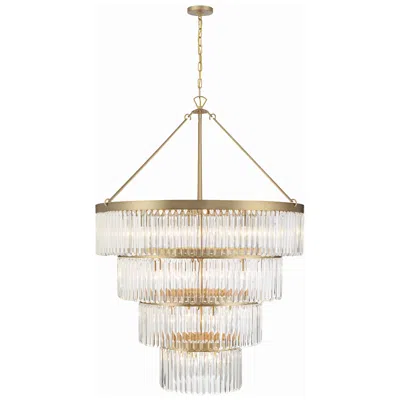 Crystorama Emory 40" Wide Modern Gold Crystal Chandelier