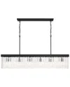 Crystorama Emory 6-light Linear Chandelier In Black