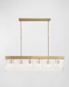 Crystorama Emory 6-light Modern Gold Linear Chandelier In Modern Gold