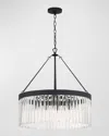 Crystorama Emory 8-light Black Forged Chandelier In Black Forged
