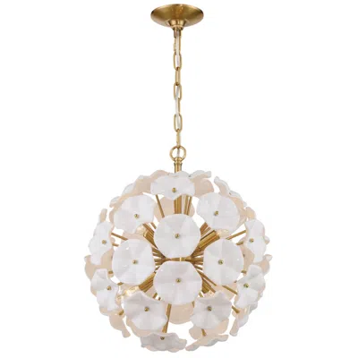 Crystorama Esme 18.25'' Aged Brass Chandelier