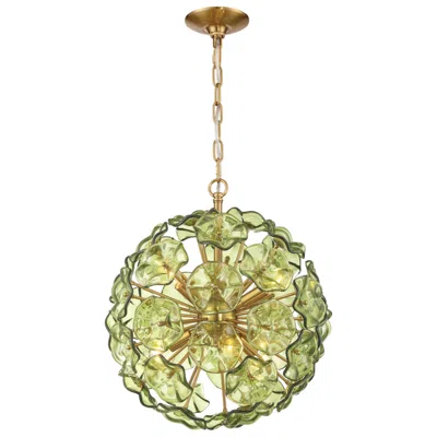 Crystorama Esme 18.25'' Aged Brass Chandelier