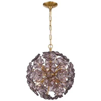 Crystorama Esme 18.25'' Aged Brass Chandelier