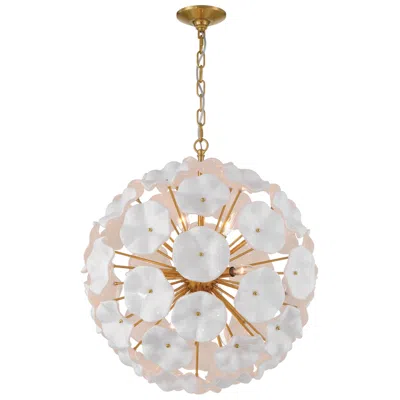 Crystorama Esme 22.5'' Aged Brass Chandelier In Multi