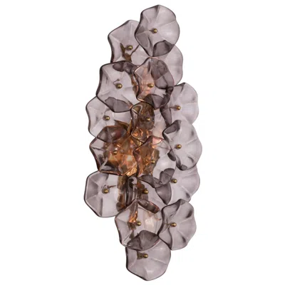 Crystorama Esme 23in. Aged Brass Sconce In Purple