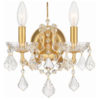 Crystorama Filmore Gold 12 1/2" High Crystal Wall Sconce
