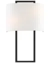 Crystorama Bromley 2 Light Black Forged Wall Mount In Black