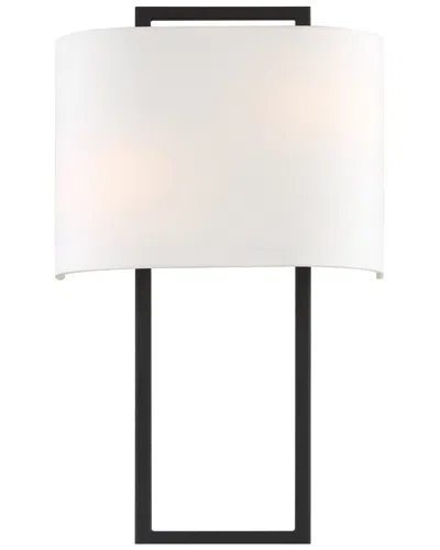 CRYSTORAMA CRYSTORAMA FREMONT 2-LIGHT BLACK FORGED WALL MOUNT
