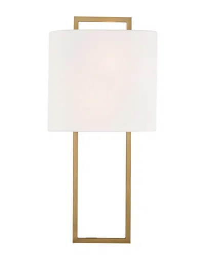 Crystorama Fremont 2 Light Vibrant Gold Wall Mount