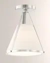 Crystorama Fulton 1-light Semi Flush Mount In Nickel