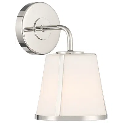 Crystorama Fulton 10 1/4" High Polished Nickel Wall Sconce In Silver