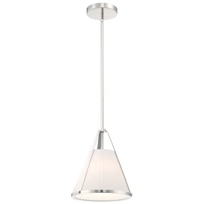 Crystorama Fulton 10 3/4" Wide Polished Nickel Mini Pendant In Gray