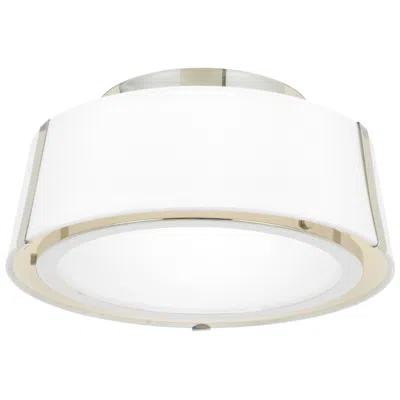 Crystorama Fulton 12" Wide Polished Nickel Ceiling Light In White