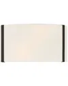 Crystorama Fulton 2 Light Black Wall Mount In Black