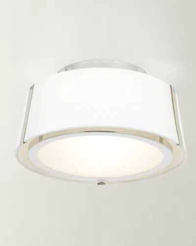 Crystorama Fulton 2-light Polished Nickel Ceiling Mount Light In White