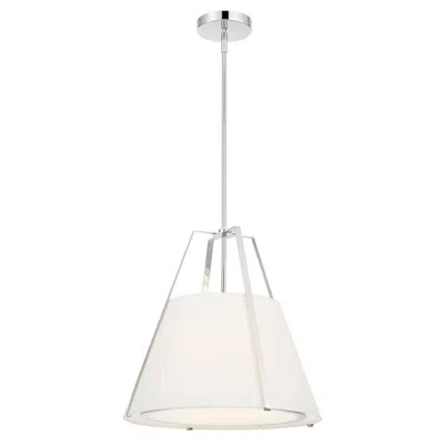 Crystorama Fulton 20" Wide 3-light Polished Nickel Modern Pendant In Silver