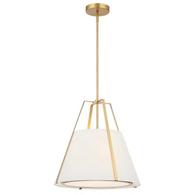 Crystorama Fulton 20" Wide Antique Gold Metal Pendant Light