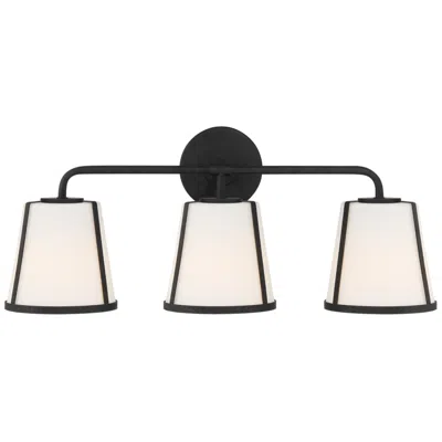 Crystorama Fulton 23 1/4" Wide Black 3-light Bath Light