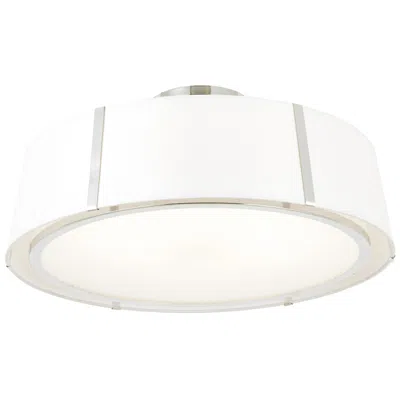 Crystorama Fulton 24"w Polished Nickel Drum Ceiling Light