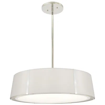Crystorama Fulton 24"w Polished Nickel Drum Pendant Light