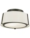 Crystorama Fulton 2-light Matte Black Ceiling Mount In Black