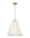 Crystorama Fulton 3 Light Antique Gold Pendant In Gold