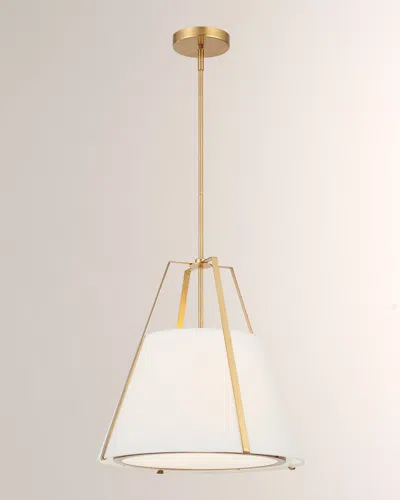 Crystorama Fulton 3-light Antique Pendant In Antique Gold