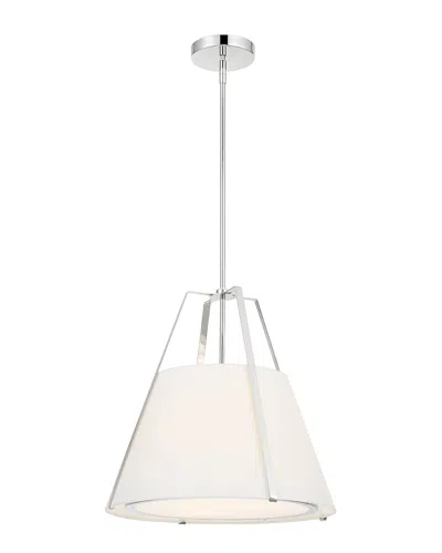 Crystorama Fulton 3 Light Polished Nickel Pendant In White