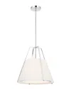 Crystorama Fulton 3 Light Polished Nickel Pendant In Nickel