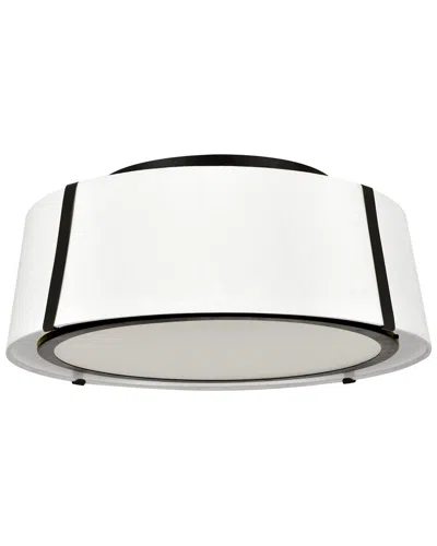 Crystorama Fulton 3-light Matte Black Ceiling Mount In White
