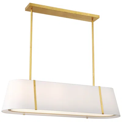 Crystorama Fulton 41.75'' Antique Gold Linear Oval Chandelier In Multi