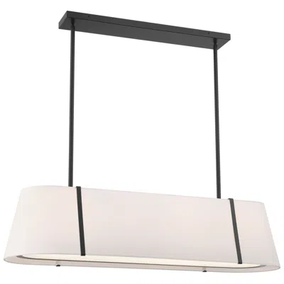 Crystorama Fulton 41.75'' Black Linear Oval Chandelier In Multi