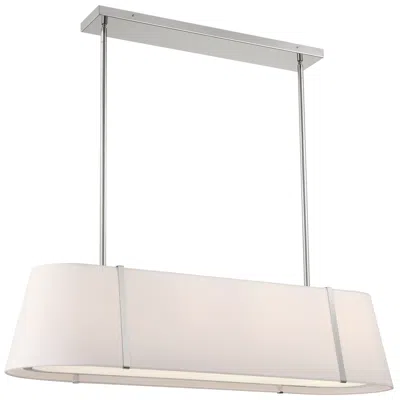 Crystorama Fulton 41.75'' Polished Nickel Linear Oval Chandelier In Multi