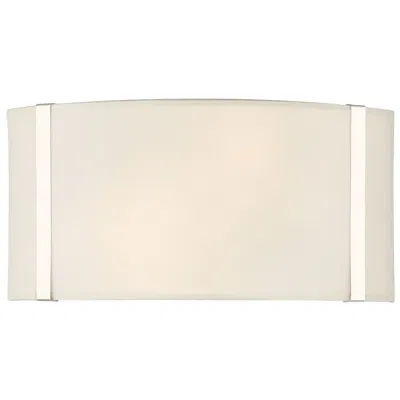 Crystorama Fulton 6 1/4"h Polished Nickel Wall Sconce In White