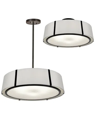 Crystorama Fulton 6-light Matte Black Chandelier In White