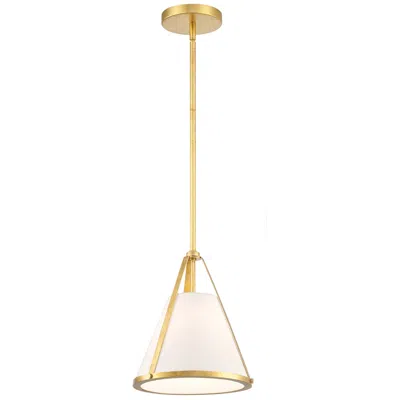 Crystorama Fulton 9 1/4" Wide Antique Gold Mini Pendant