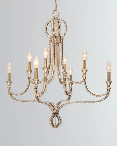 Crystorama Garland 8-light Crystal Bead Chandelier In Gold