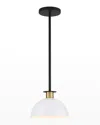 Crystorama Gigi 1-light Black And Aged Brass Mini Pendant In Multi