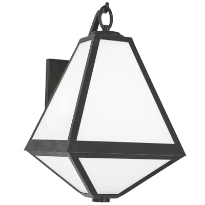 Crystorama Glacier 16 3/4" High Black Outdoor Wall Light