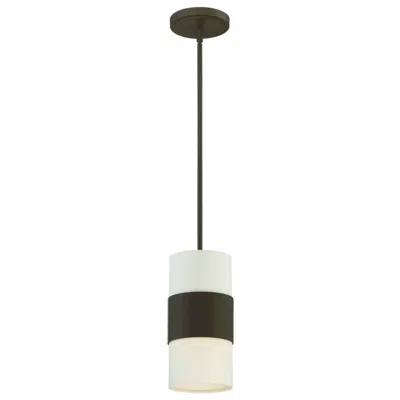 Crystorama Grayson 6" Wide Dark Bronze Mini Pendant In Black