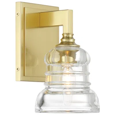Crystorama Gregory 5'' Aged Brass Sconce In Transparent
