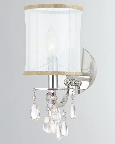 Crystorama Hampton 1-light Chrome Sconce In Gray