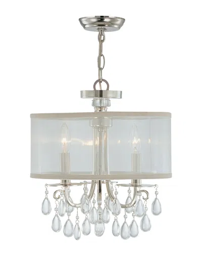 Crystorama Hampton 3-light Crystal Drum Shade Chandelier