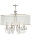 Crystorama Hampton 8-light Drum Shade Chandelier
