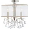 Crystorama Hampton Collection Chrome 14" Wide Ceiling Light In Silver