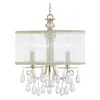 Crystorama 3-light Hampton Semi Flush Mount In White