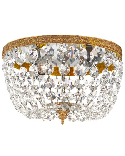 Crystorama Hannah 2-light Flush Mount In Gold