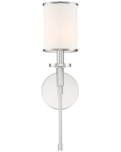 Crystorama Hatfield 1-light Polished Nickel Wall Mount In Metallic
