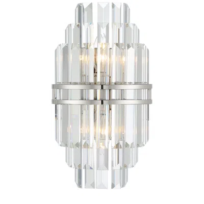 Crystorama Hayes 14 1/4" High Polished Nickel Wall Sconce In Silver